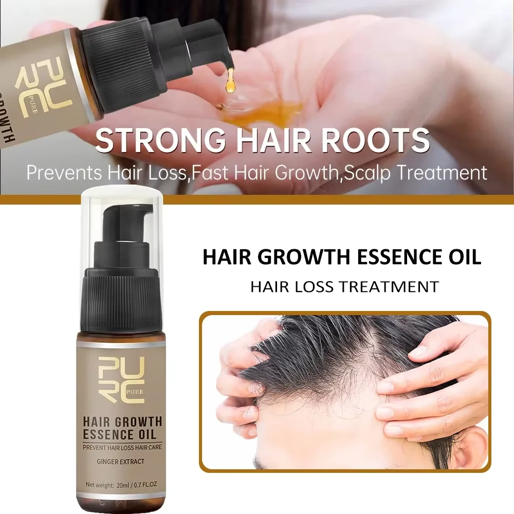 Hair Treatment Oil PURC Ginger Set Strengthen Root Nourishes Care