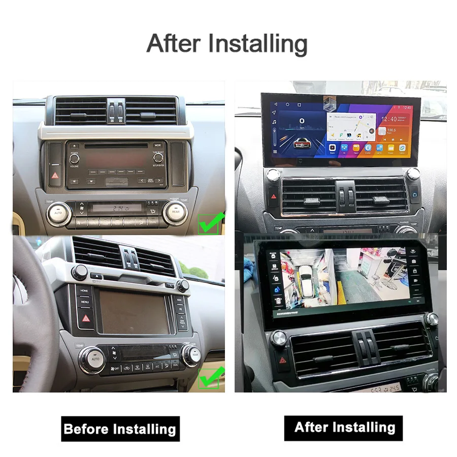 12,3 "QLED Carplay Android 14 Auto Multimedia Radio Player Für Toyota Land Cruiser Prado 2014-2017 GPS Navigation 12G Bluetooth – Detail 2
