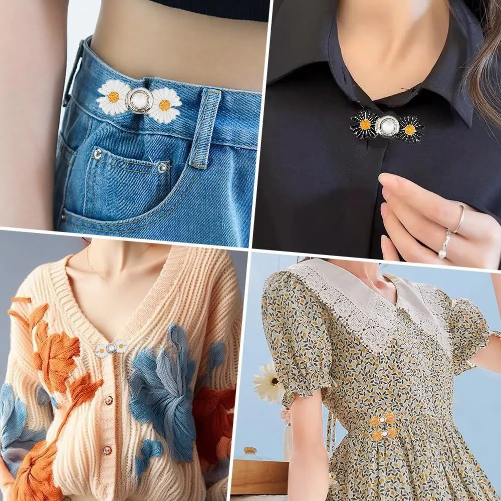 Metal Adjustable Waist Tightener for Jeans Pants Skirts
