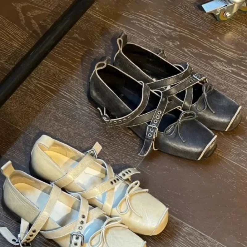 Women's Shoes New Spring Square Toe One-line Buckle  Buckle Decoration  Shoes Women Outdoor Daily Commute Zapatos De Mujer 3