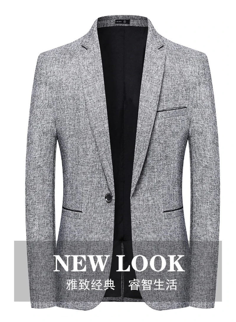 Blazers Fashion Business Everything Trend British Style Casual Slimming Solid Color Wedding Work Four Season Style Male  Blazer 3