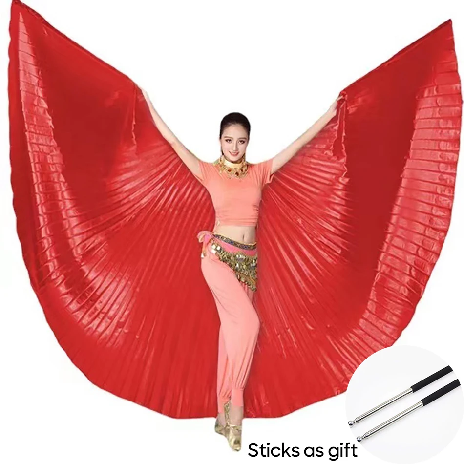 Vêtements de performance sur scène pour femmes, accessoires de danse du ventre, ailes éma ennes Alas Isis avec bâtons, options dorées et multicolores