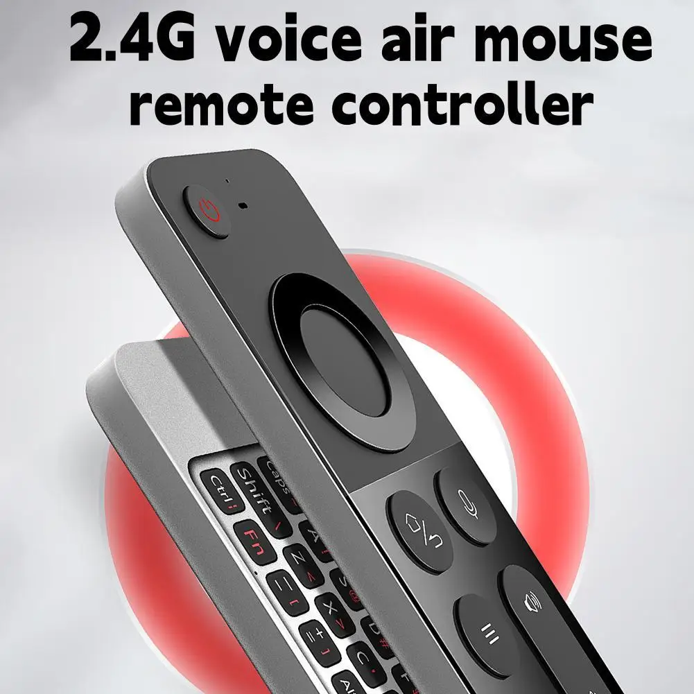 W3 Voice Air Mouse Remote Control 2.4G English Handheld Mini Wireless Keyboard With USB Receiver for Android TV BOX Windows PC