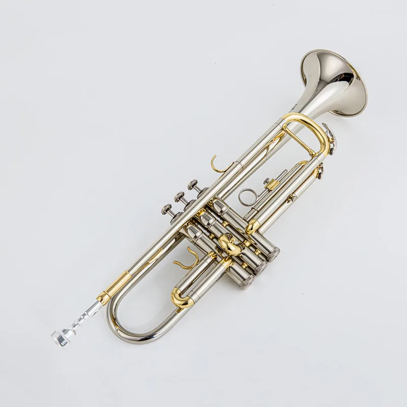 Japan quality 8335LA Bb Trumpet B Flat Brass Silver Plated Professional Trumpet Musical Instruments with Leather Case