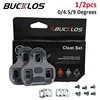 BUCKLOS for LOOK Keo Cleats Float Road Cycling Shoes Pedal Cleats for Look Keo Bike Self Locking Pedal Plate 4.5/9 Degree 1/2pc 1