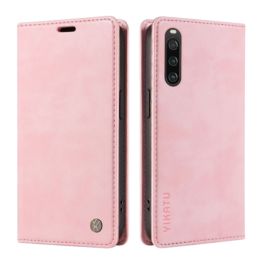 Premium Litchi Stria Leather Magnetic Wallet Flip Case