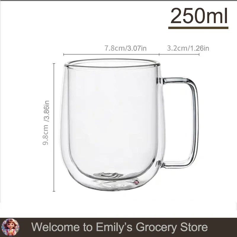 Heat-Resistant Double Wall Glass Coffee Mugs - أكو...