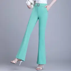 2023 Autumn and Winter Women's High Waist Pockets Slim Solid Color Fashion Casual Elegant Commuter Pants