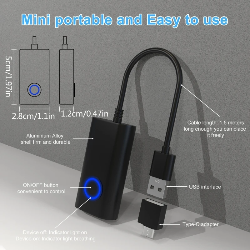 드라이브가 필요 없는 USB 마우스 셰이커, 마우스 움직임 시뮬레이터로 PC/컴퓨터 활동 유지