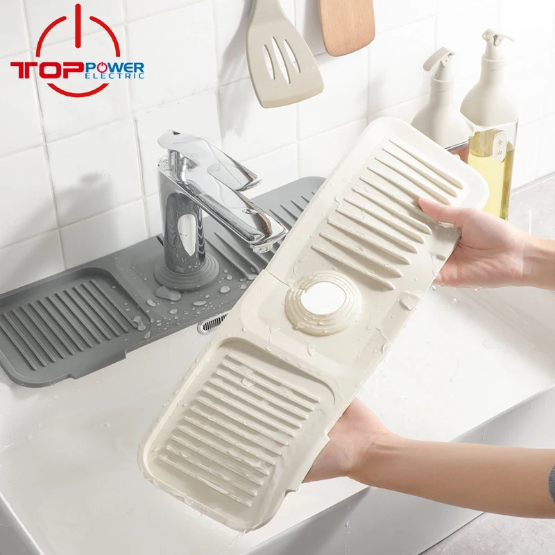 

Non-Slip Silicone Faucet Splash Mat Toilet Kitchen Mat Splash Mat Faucet Bottom Waterproof Sink Supplies