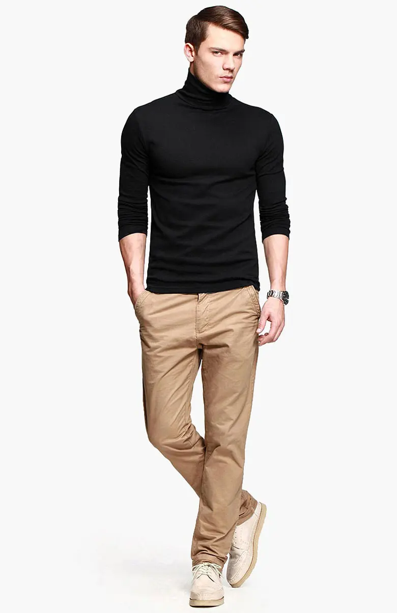 PlatiNum Men's Turtleneck Tee - Styling Example 2