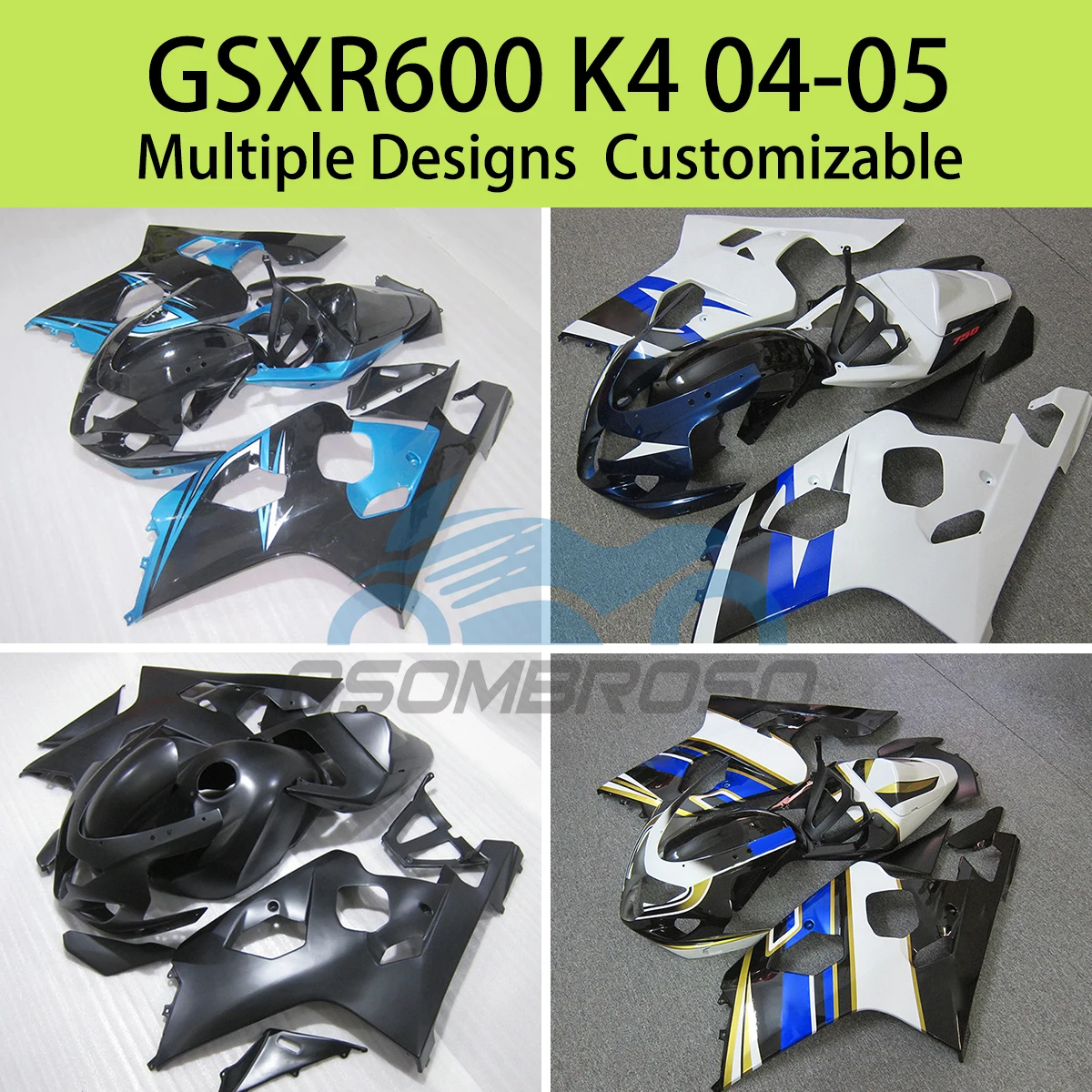 

GSXR 600 750 04 05 Motorcycle Fairings for SUZUKI GSXR600 GSXR750 K4 2004 2005 ABS Injection Complete Fairing Bodywork Kit