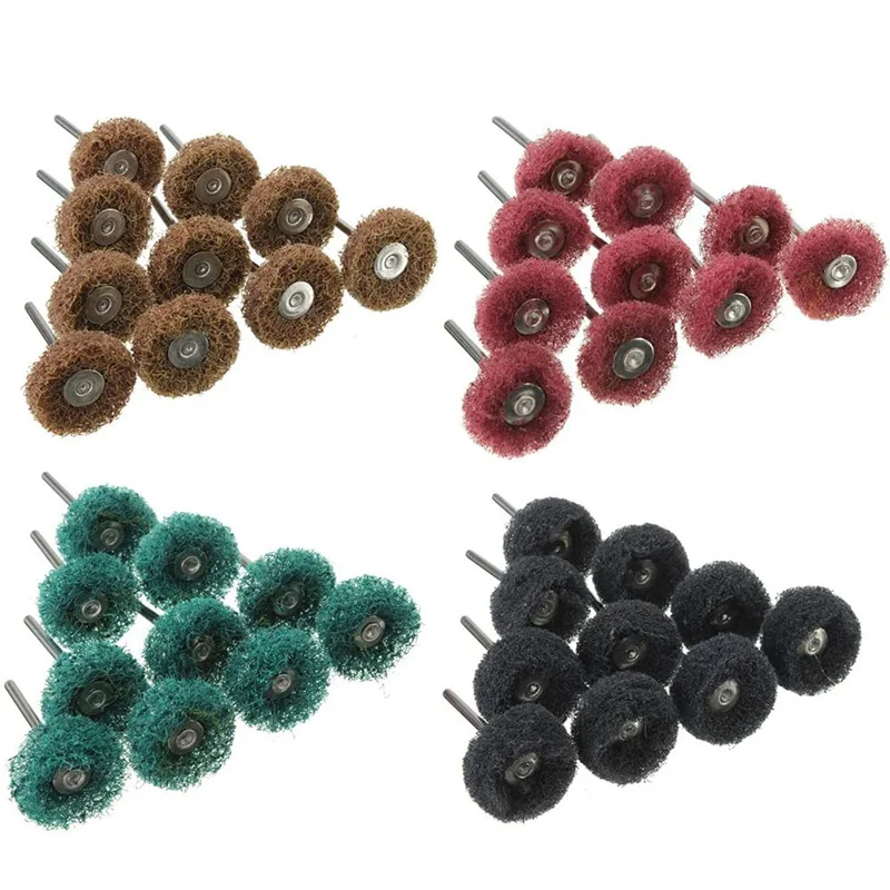 Ruote Di Lucidatura Abrasive, Set Di Ruote Di Lucidatura Per Lucidatura 80/150/240/300 Grana Per Utensile Rotante Dremel (40 Pezzi)