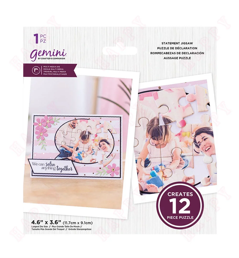 

Statement Jigsaw Metal Craft Cutting Dies 2024 Scrapbooking Paper Diary Decoration Manual Handmade Embossing Family photo Dies