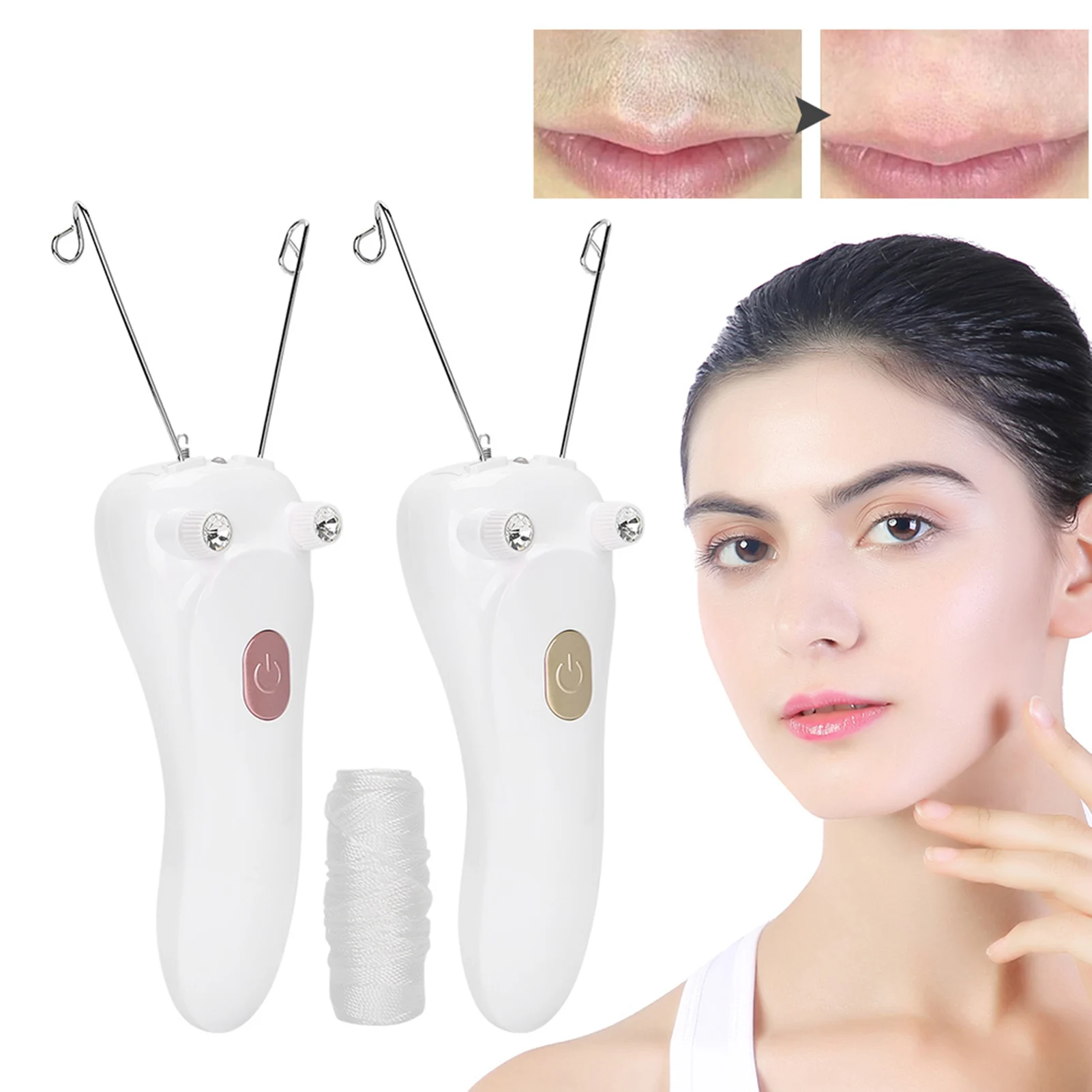 Electric Threading Epilator Hair Remover USB Charging Cotton Thread Epilator Host Cotton Thread USB Cable Thread Epilator