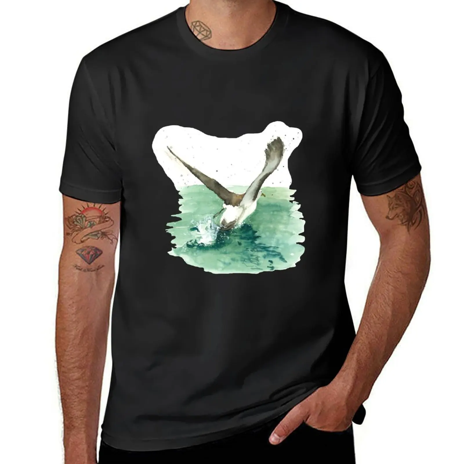 Albatross taking off T-Shirt sports fans quick drying customizeds oversizeds mens champion t shirts