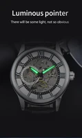LONGLUX automatic watch rome wholesale mechanical wristwatches waterproof hollow leather mens watch men gift 3