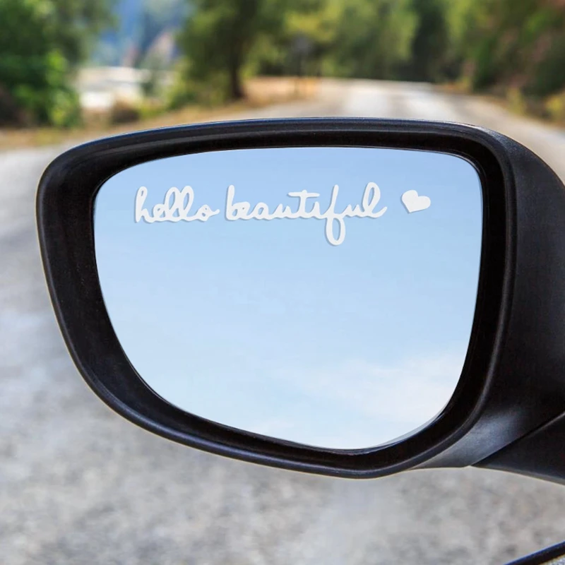 1pcs Car Vanity Mirror Stickers You are Enough Love You Number Rearview Mirror Decal Sticker Waterproof Good Cups Bowls Sticker