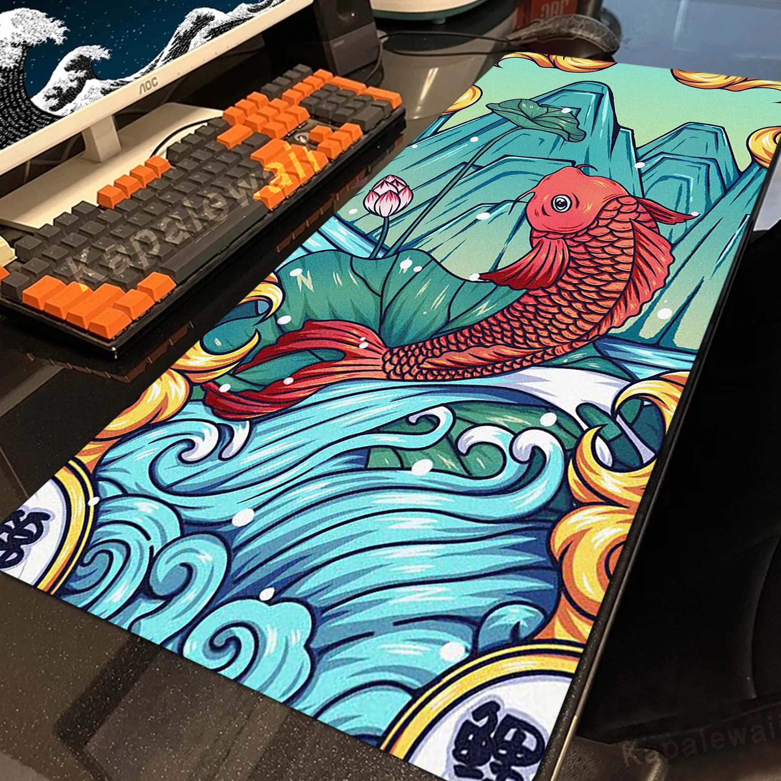 

Koi Pattern Mouse Pad Gaming Pc Gamer Accessoires Mousepad Tapis De Souris Speed Keyboard Pads XXL Gaming Speed Mouse Carpet