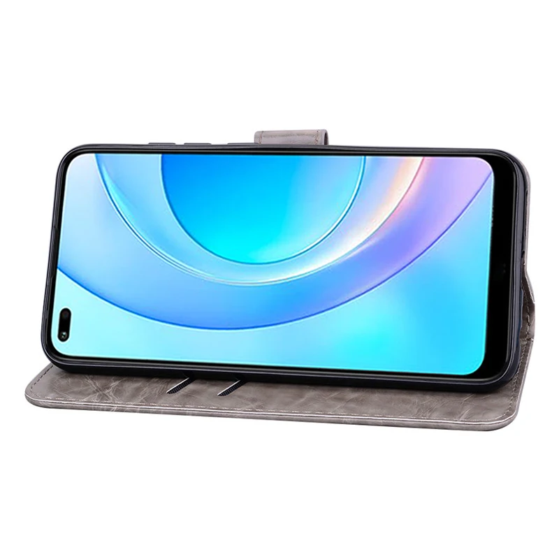 samsung flip cover Leather Wallet Case For Honor 50 Lite NTN-L22 Case Magnetic Card Holder Book Case For Huawei Honor 50 Lite 50lite Flip Case phone belt pouch