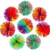 10cm Jugging Ball Colorful Rubber Wire Ball Toys For Kids Anti-Stress Stretchy Ball Children's Novelty Toys Funny Rubber Toy 6