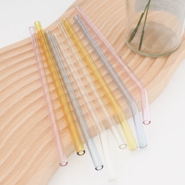 Borosilicate Glass Bar Accessories  Borosilicate Glass Drinking Straws -  Reusable - Aliexpress