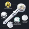 Turbo Propeller Water Saving Shower Head and Holder High Preassure Showerhead Rainfall with Fan Bathroom Accessories 4