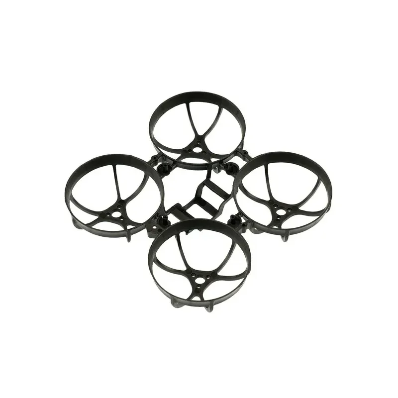 Vue rapprochée du drone FPV Course FunFPV vert avec ses hélices, montrant sa conception légère.