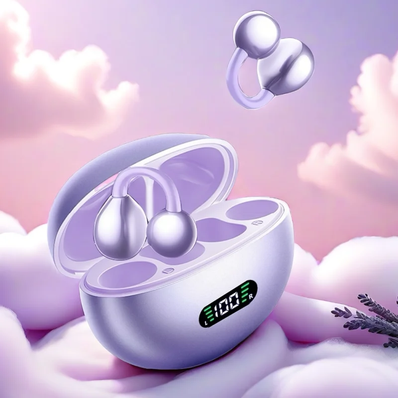 Wireless Bluetooth Earphones Clip-on Q71 Earphone High Sound for Xiaomi Earbuds Led Display Headphones Music Sports Headset 2