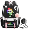 2025 New Dandys World Printed School Bag Teenage Fashion Girl Backpack Dandy's World Pattern USB Charging Schoolbag Travel Bags 3