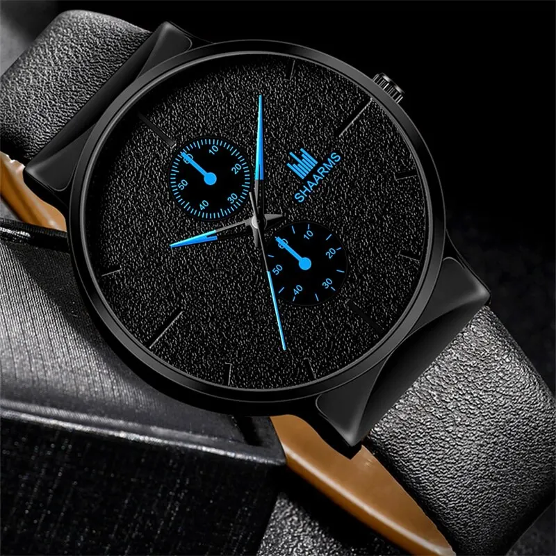 Mens Sports Watches 2pcs Set Man Business Quartz Wristwatch Luxury Men Casual Clock Watch Relogio Masculino