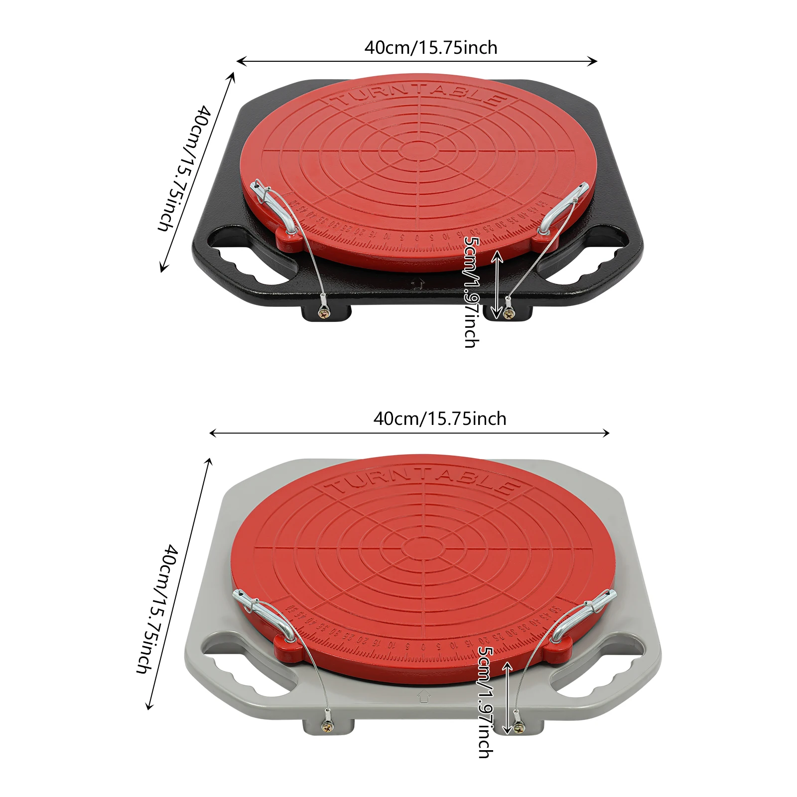 2 Stück Radausrichtung Drehplatten Radausrichtungswerkzeug 360 ° Rotierendes Allrad-Ausrichtungsinstrument aus Aluminiumlegierung – Detail 3