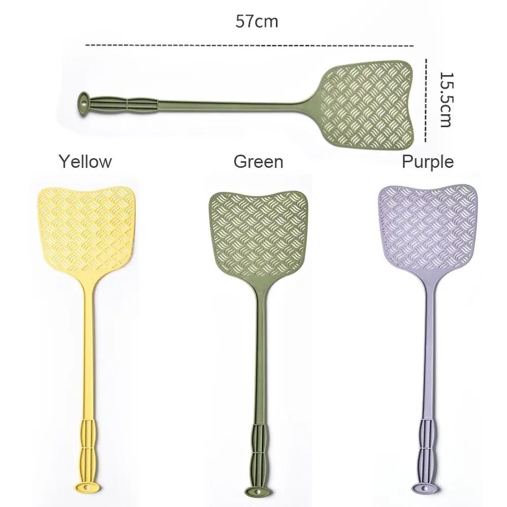 Large Bug Home Kitchen House Wife Helper Plastic Long Handle Fly Swatter Manual Pest Control Flyswatter images - 6