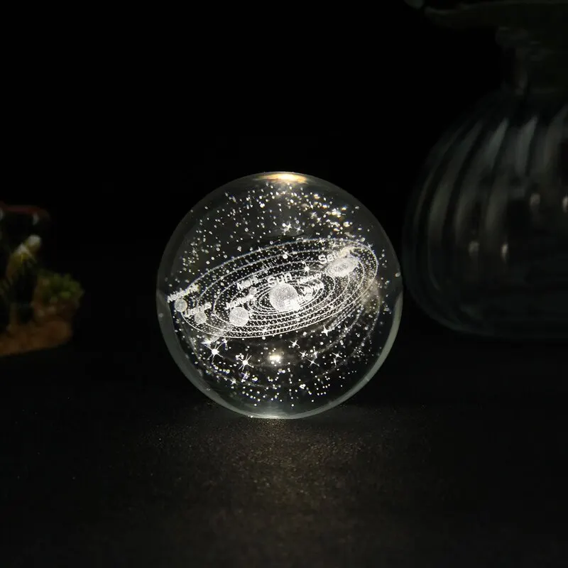 1pc Crystal Ball Ornament, Space Series Home Decorative Art, Holiday Gift