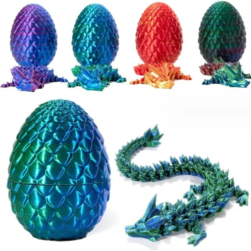 

3D Printing Color Dragon Egg Set Jewel Dragon Decoration Hand Car Decoration, Spring Festival Christmas