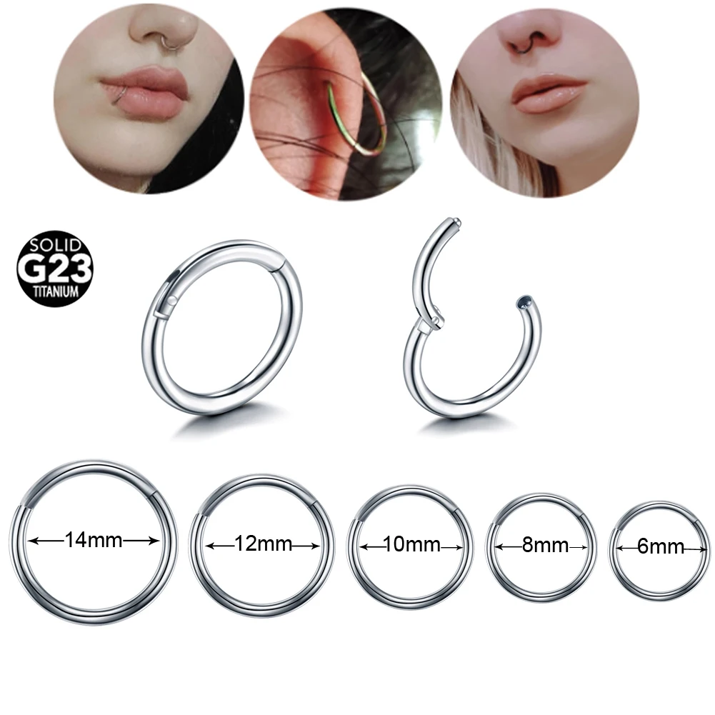 Titanium Nose Clip Hoop Titanium Body Jewelry Titanium Nose Ring