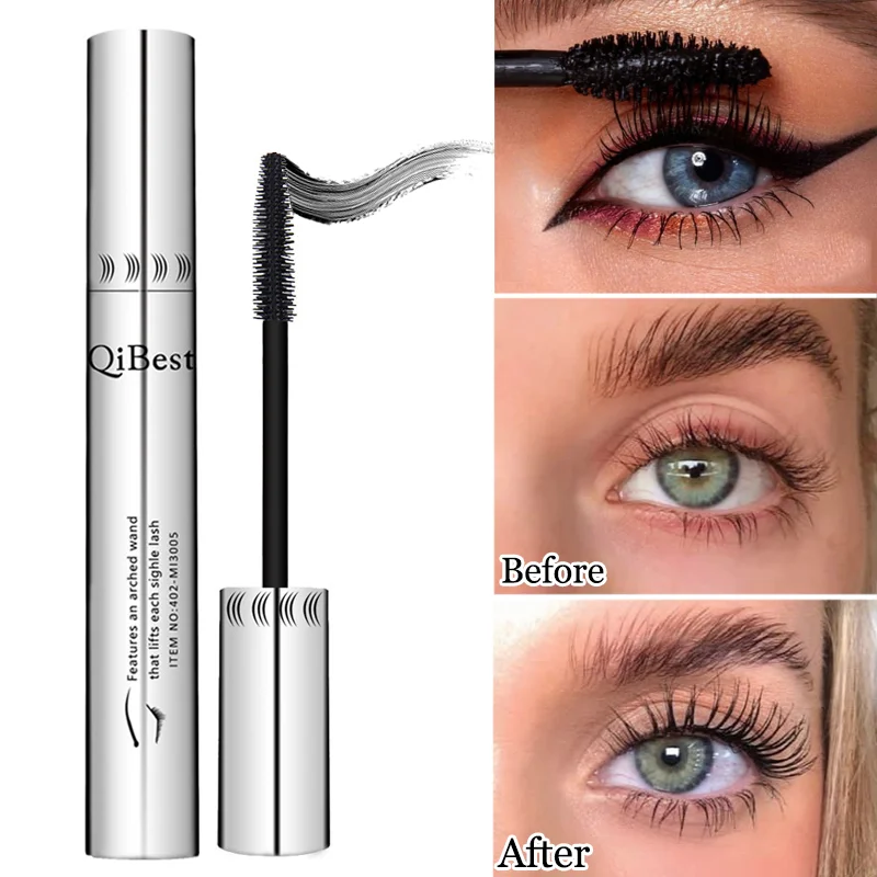 

Waterproof Eyelash Makeup Mascara 4D Silk Fiber Lengthening Curling Thick Lasting Black Mascara for Eyelashes Extension Cosmetic