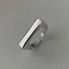 XINYI Silver colour Ring For Women Flat Simple Finger Open Vintage Handmade Ring Allergy For Party Birthday Gift 6