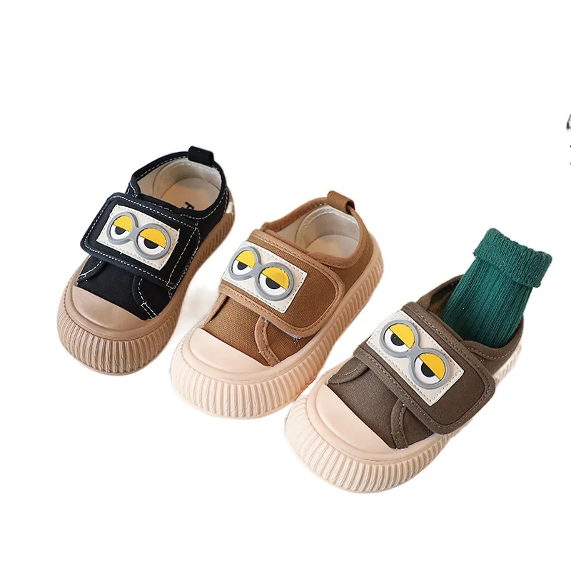 

Boys Girls Fashion Large Hook Design School Shoes Autumn New Children Canvas Shoes Baby Cute Cartoon Casual Shoes