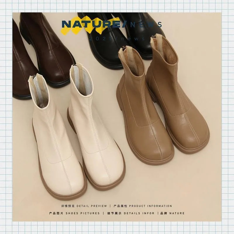 

Shoes Women's 2023 New Solid Color Elastic Boots Flat Bottom Versatile Fashion Boots Platform Boots Женские Сапоги Botas
