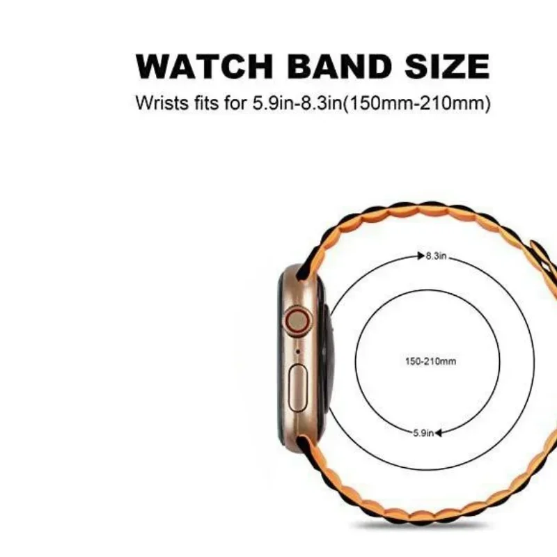Magnetic Loop Silicone Wristband Bracelet in Red - Premium Replacement Strap