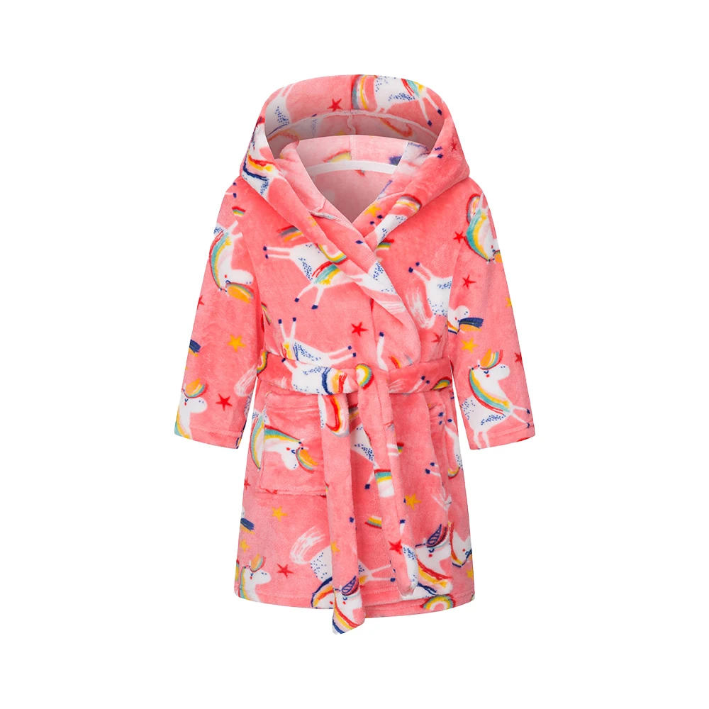 Kids Bathrobe Child 2-12Years For Boy Girl Four Seasons Sleepwear
