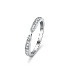 HTOTOH 925 Sterling Silver Moissanite Ring Women Engagement Wedding Bands