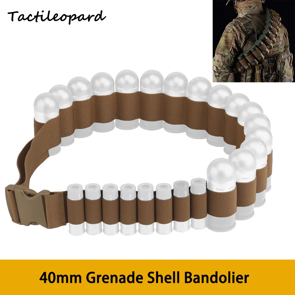 TacticalPouch16x40mmGrenadeShellBandolier8x2gaShotgunShells