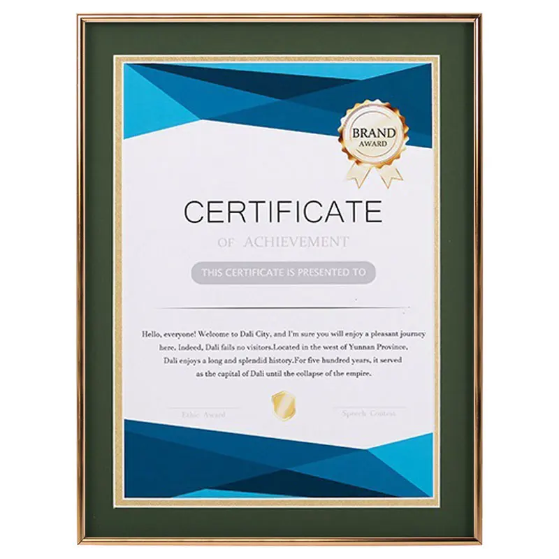 

Document or Certificate Picture Poster Frame Metal Classic Golden Aluminum Silver State Art For Wall Hanging A3 A4 30x30