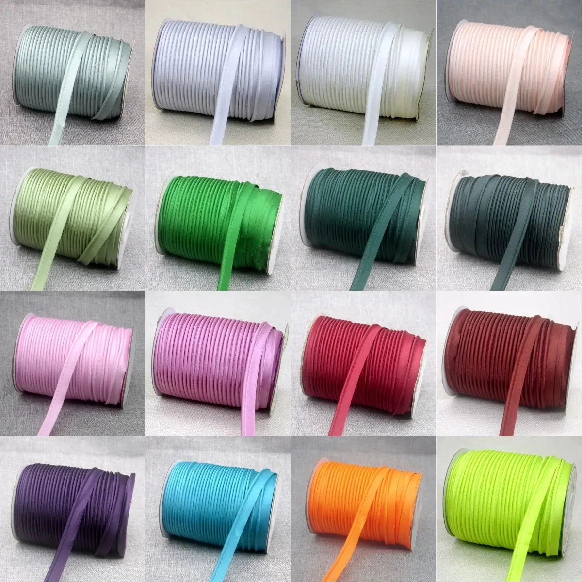 Polyester Satin Bias Binding Tape 1/2"(12mm) For Craft Supplies Sewing