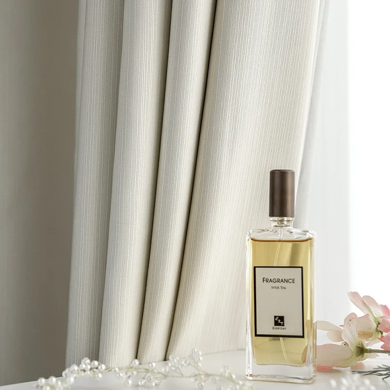 

Curtains for Bedroom Living Dining Room White Milk Brown Nordic Luxury High Shading Japanese Simple Modern Finished Product