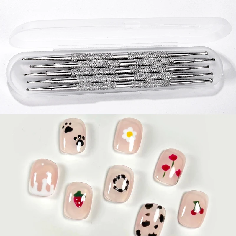 Nail Dotting Tool for Mandala Painting Rhinestone Picker Nail Art Pen Dots Tools Rhinestones Applicator Pointer for Decoration nail art tools nail art pen nail art picking tools rhinestone picker pen rhinestone picking tool