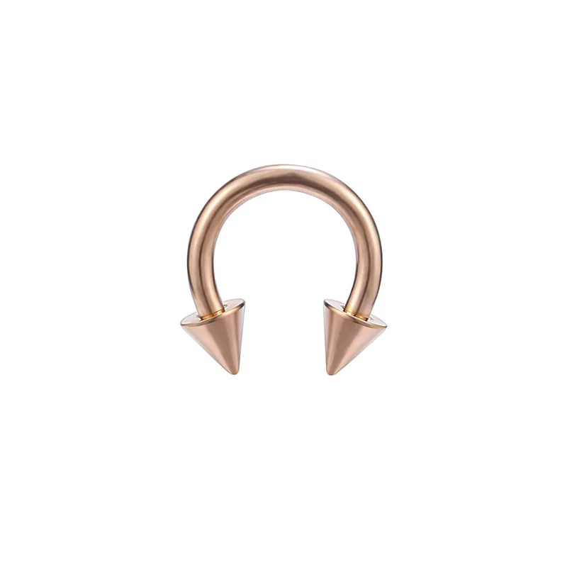 F136 Titan Innengewinde Spike Hufeisen spitzer Kegel Nasenring Septum Piercing Ohrknorpel Tragus Helix Lippe Körperschmuck – Detail 9