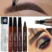4 Splitted Head Eyebrow Pencil Long Last Smudge Proof Waterproof Sweat Proof High Pigmented Easy Applying Liquid Eyebrow Pencil 1